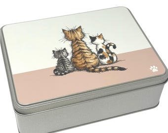 Cat Companions Tin | Optional foam insert to hold x30 bobbins