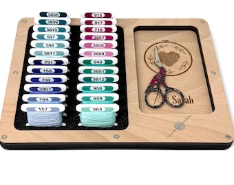 Personalised Working Tray for Cross Stitch and Embroidery (holds x24 bobbins)