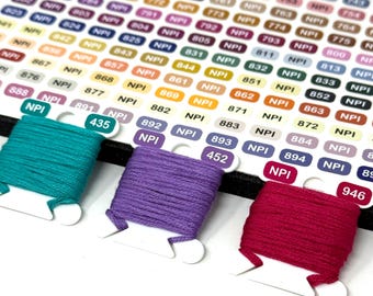 Mini colour vinyl labels for NPI (Needlepoint Inc.Silks) x476 colours