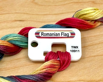 ThreadworX acrylic floss chips (x278) with printed name and colour swatch