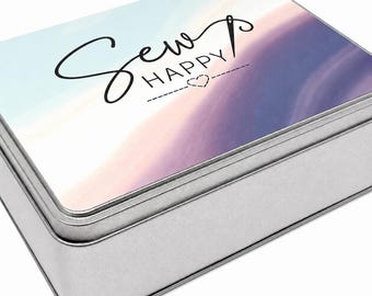 Sew Happy Tin | Optional foam insert to hold x30 bobbins