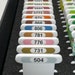 DMC Discontinued 3mm acrylic bobbins with printed number and colours (x24 bobbins) 