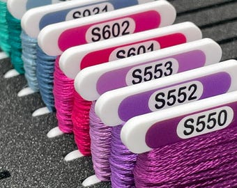 Printed Bobbins for DMC Satin | White or Clear | x60 bobbins
