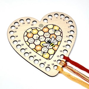 Bee Heart thread Holder with needle minder magnet