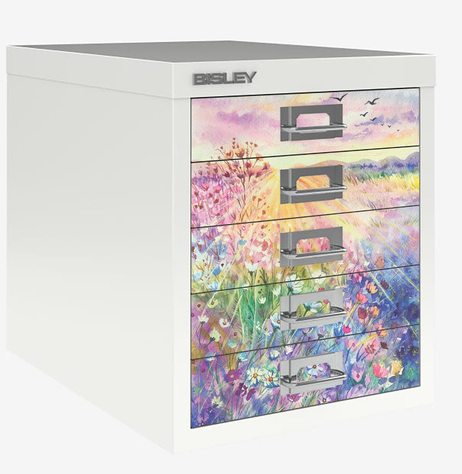 Bisley 5-Drawer Cabinet, File this under a pop of color with endless  options in our Bisley 5-Drawer Cabinet! Pick your color, perfect dividers  and customized labels to make it