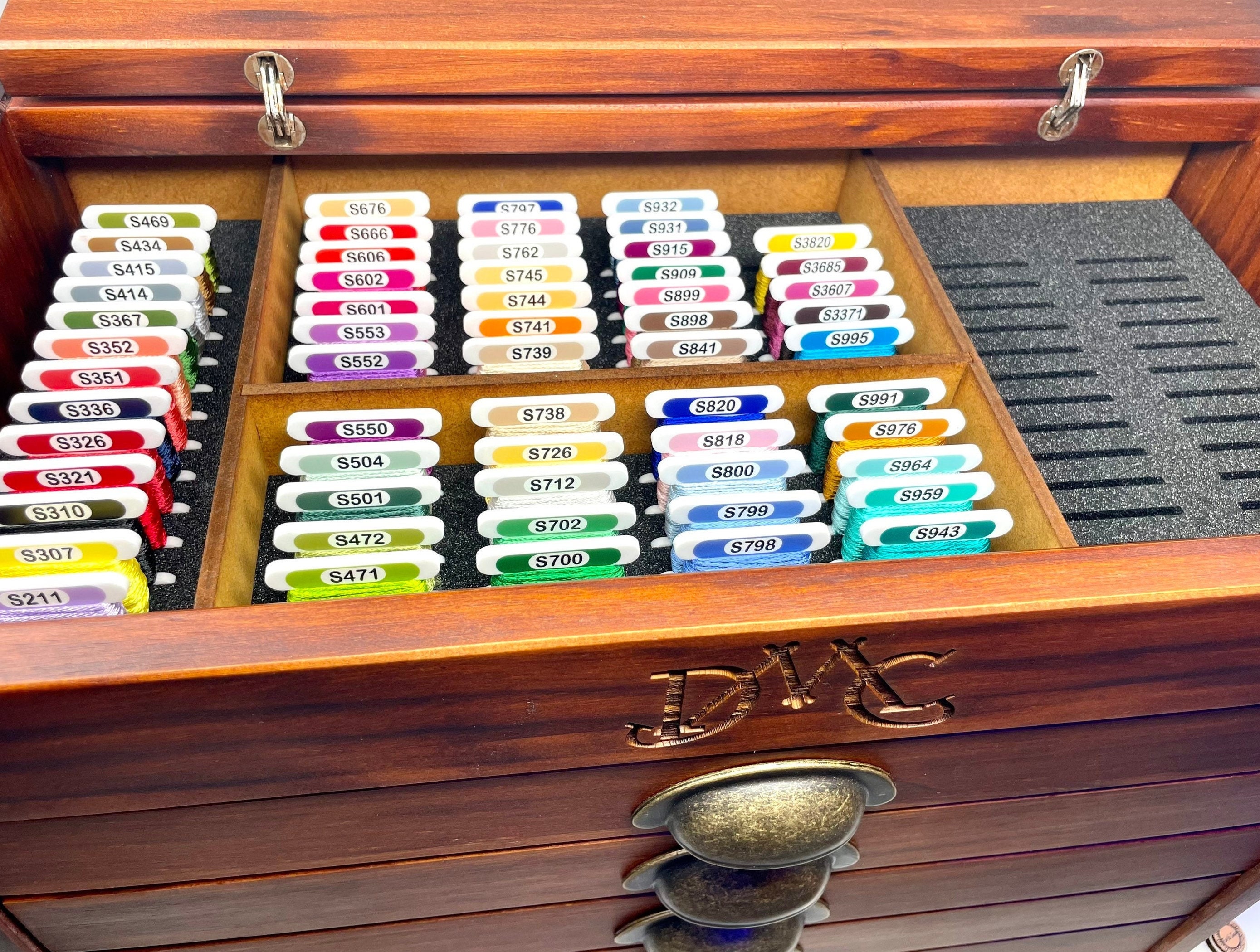 PIC] Got this adorable Bisley 5-drawer cabinet to store all my floss! :  r/CrossStitch
