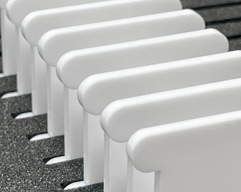 WHITE 3mm acrylic bobbins (sets of 24, 60 or 84 bobbins) - blank