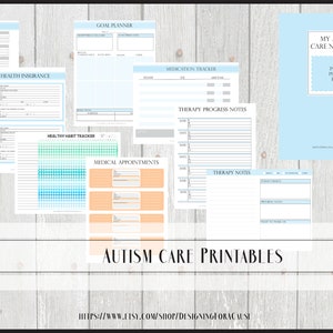 Autism care binder printables
