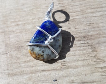 Lapis Lazuli Wire Wrapped Pendant
