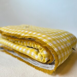 Yellow gingham baby floor mat