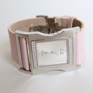 DIOR watch diamonds and steel bracelet pink of the 90s