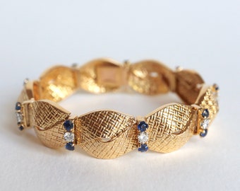 BOUCHERON Bracelet 18 carat yellow gold, sapphires and diamonds circa 1960