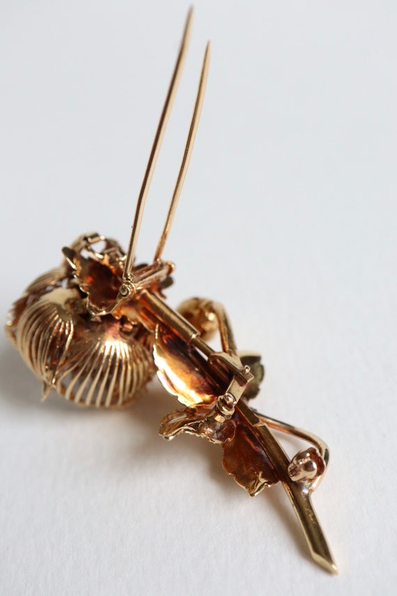 Broche Ancienne Fleurs - Bijou Vintage - Occasion En Bon État D'Usage