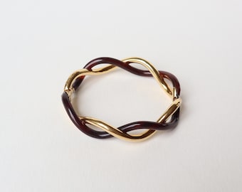 Vintage bracelet circa 1960 double curb link in 18 KT gold