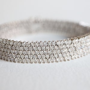 Bracelet in 18-karat white gold and 14-karat diamonds