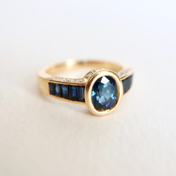 MAUBOUSSIN Ring in 18 carat yellow gold sapphires… - image 3