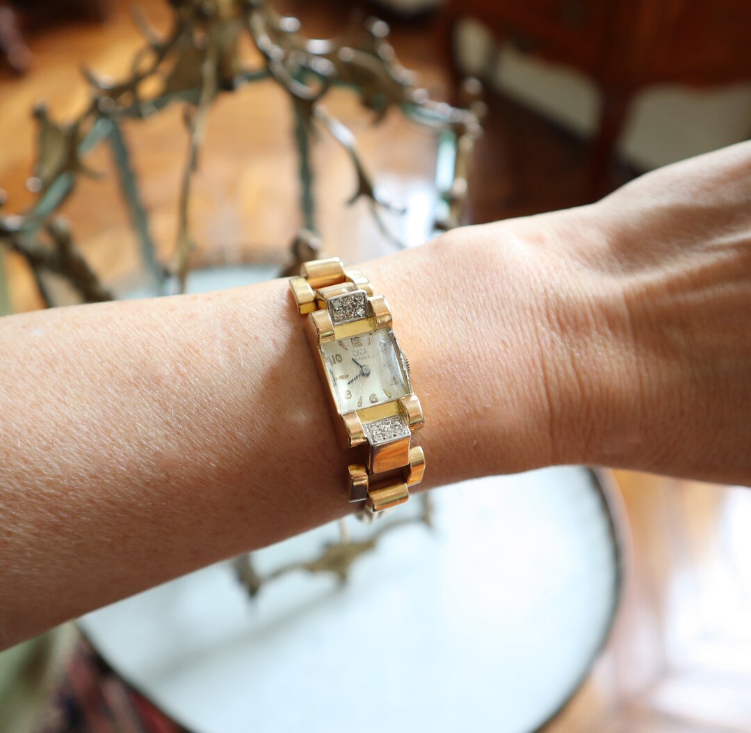 Mechanical Ladies' Watch Club Brand Circa 1940 Tank Etsy