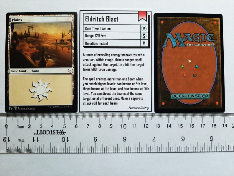 Dnd 5e Warlock Spell Cards Levels 0, 1 - Etsy UK