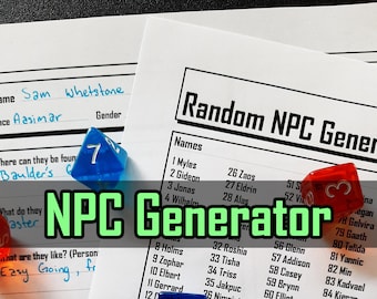Character Generator / PDF / Dungeons and Dragons 5E | Etsy