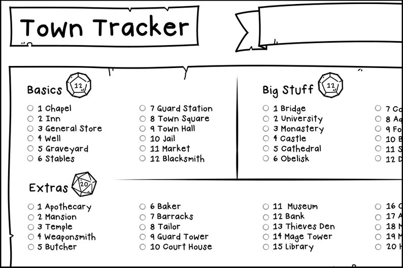 Random Town Person Generator Chart.pdf Town Tracker and Generator / PDF / Dungeons and Dragons / Hand - Etsy