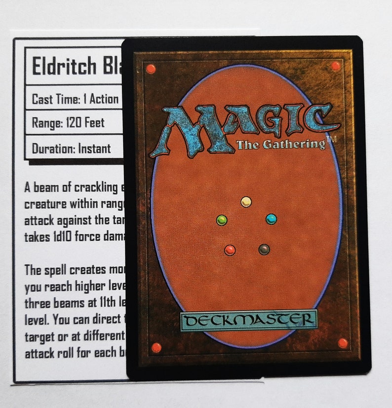 Dnd Spell Cards Pre filled Level 0 And 1 Etsy