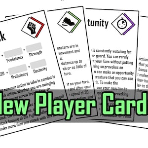 Cartes Nouveau Joueur / Donjons et Dragons 5E / PDF