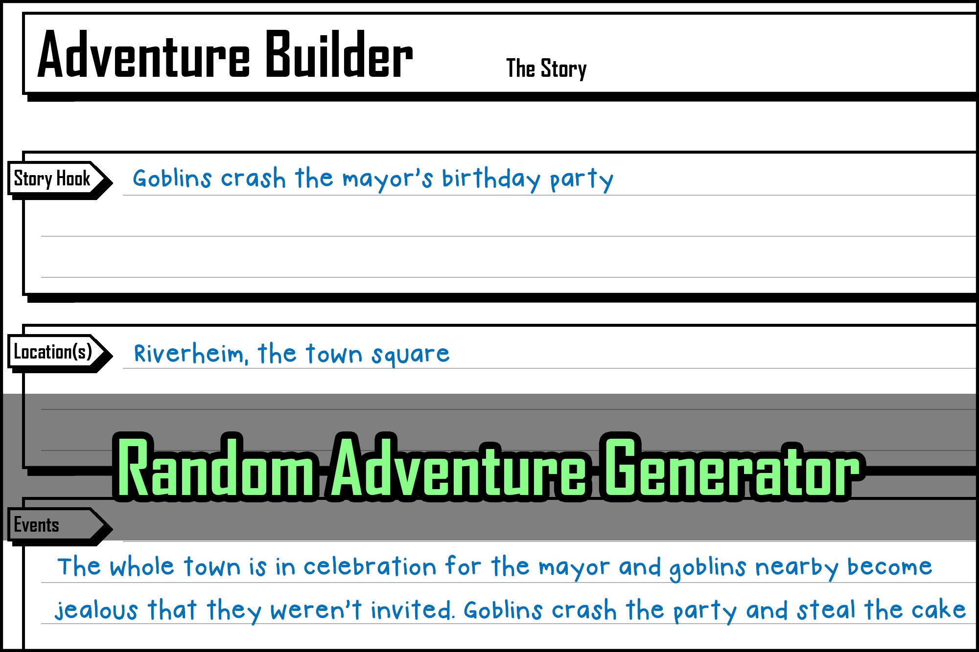 Random Adventure Generator PDF / Dungeons and Dragons 5E Etsy Israel