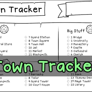 Town Tracker and Generator / PDF / Dungeons and Dragons / Hand Drawn