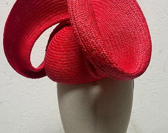 Sculptural Fascinator Base/ Genuine panama hat NATURAL STRAW-toquilla  Large,Ready to wear Fascinator Accessory, Artisanal handcrafted