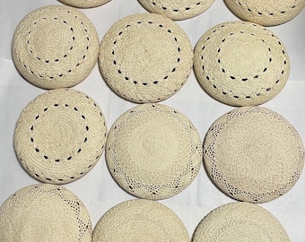 NEW Fascinator bases/ 12 Natural Straw Wholesale.