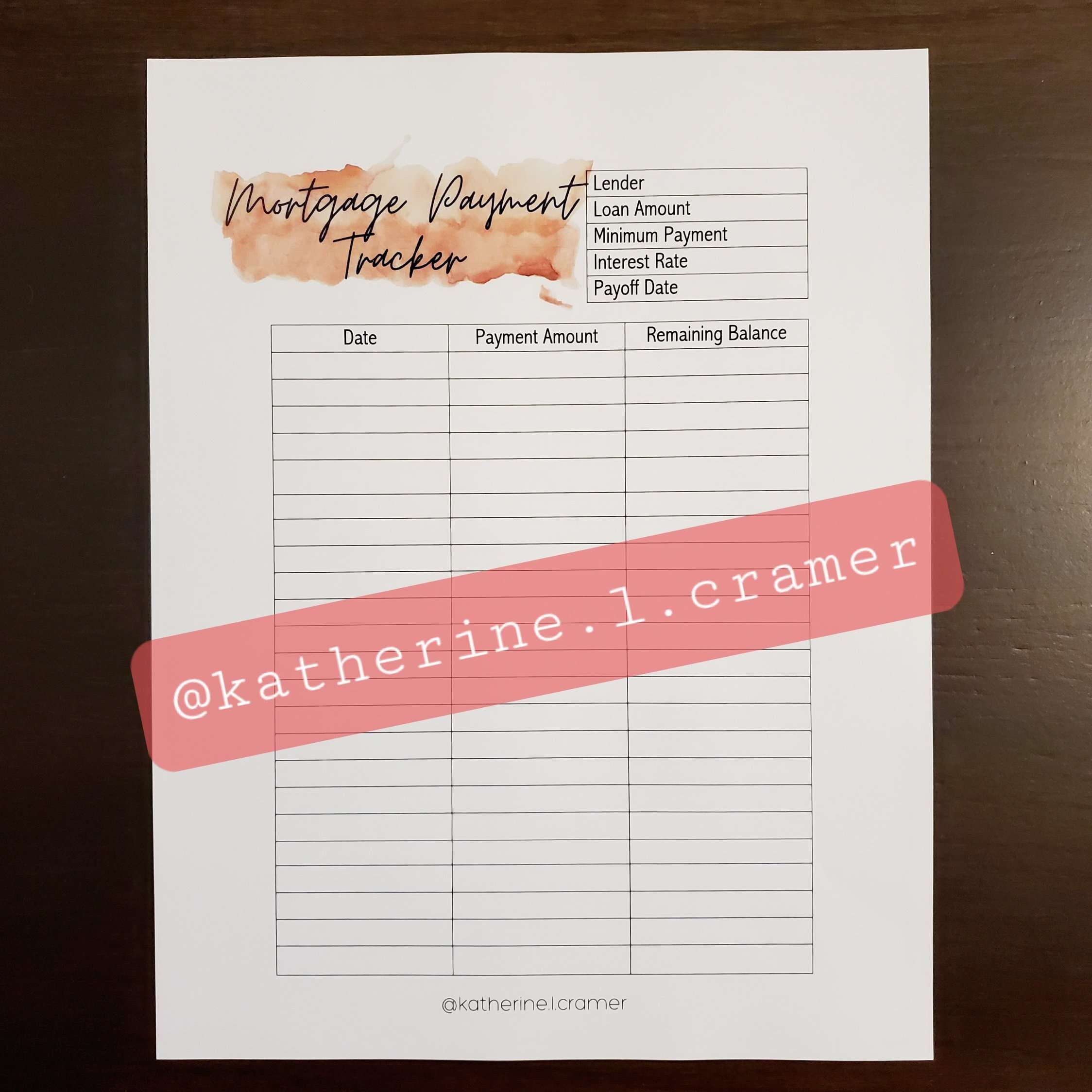 Mortgage Payment Tracker Printable PDF Mortgage Free - Etsy