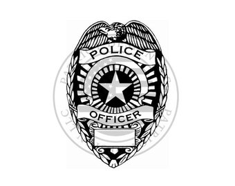 Police Badge Vector Etsy
