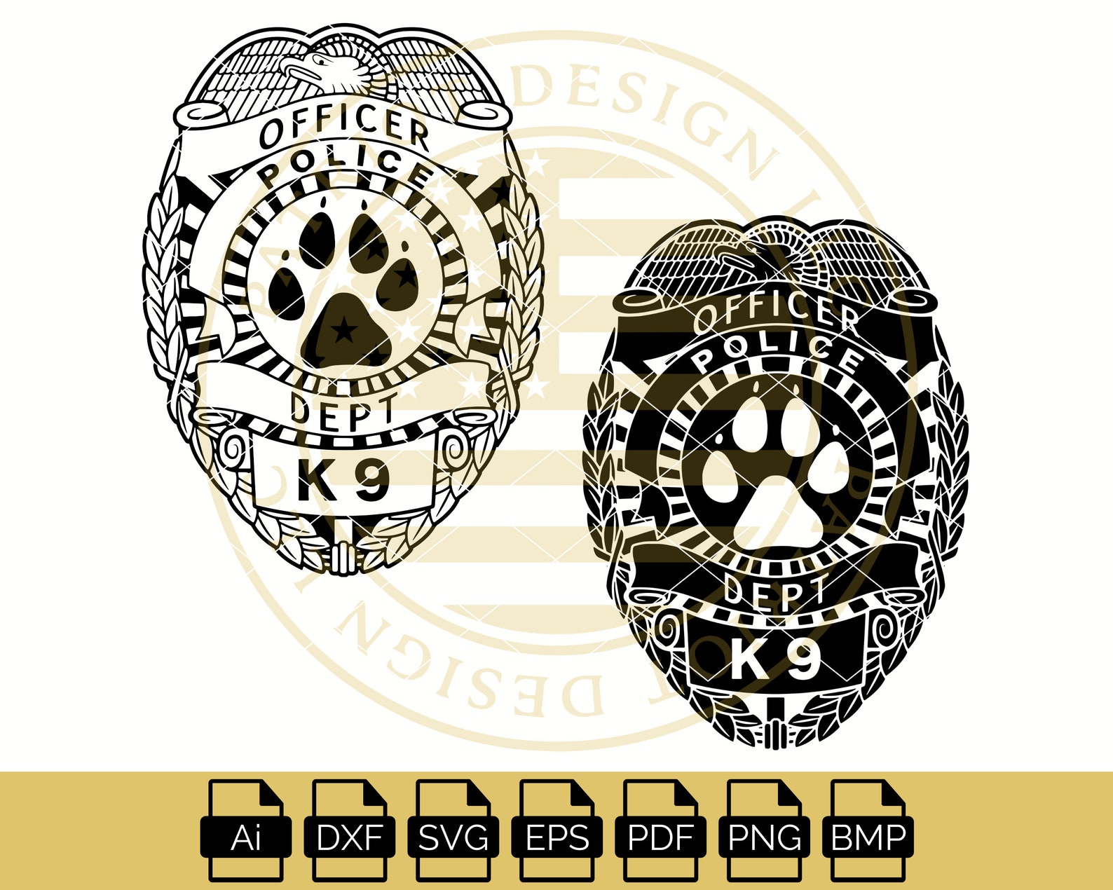 K9 Police Badge K9 Police File Police Badge Vector K9 | Etsy