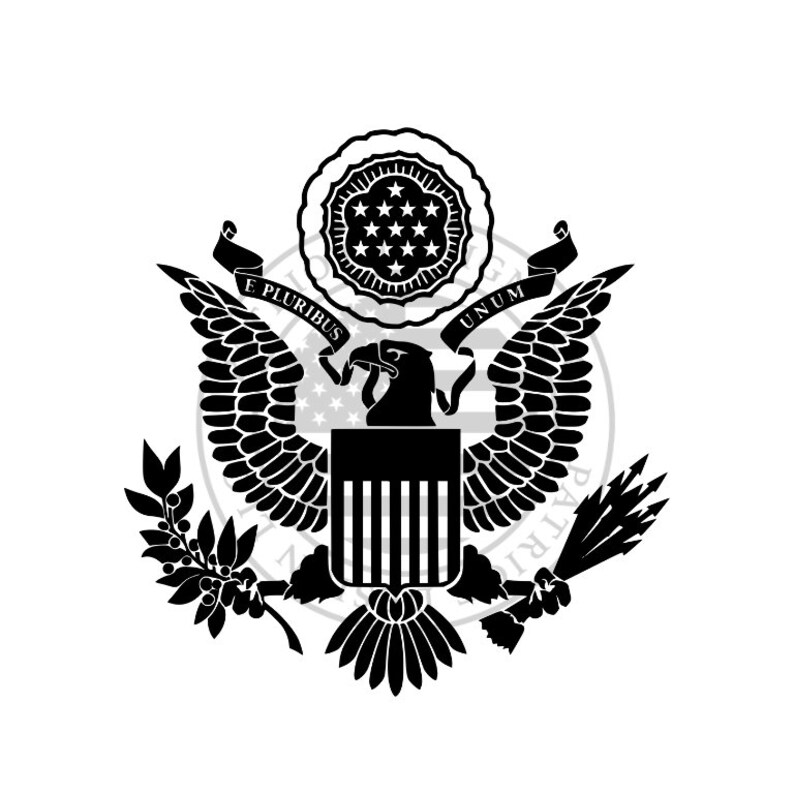 PD106 Army US Army Army Seal Army Eagle Vector Black Etsy