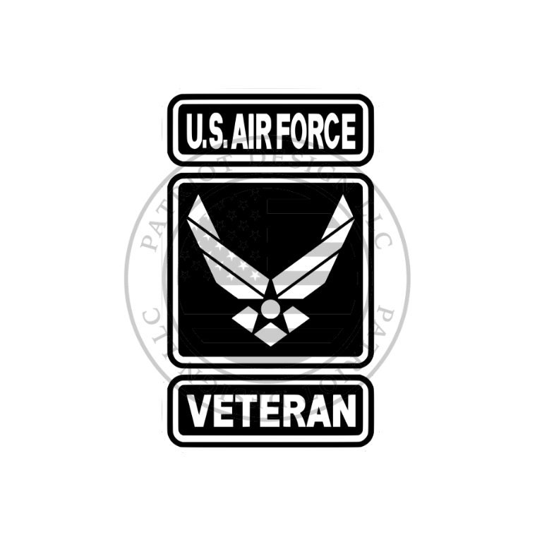 Download PD114 Air Force Veteran Us Air Force USAF Emblem Black | Etsy