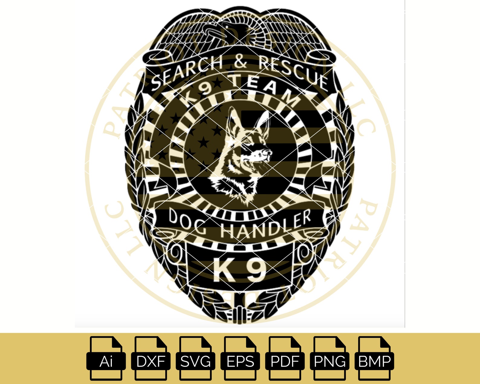 K9 Police Badge K9 Police File Police Badge Vector K9 | Etsy