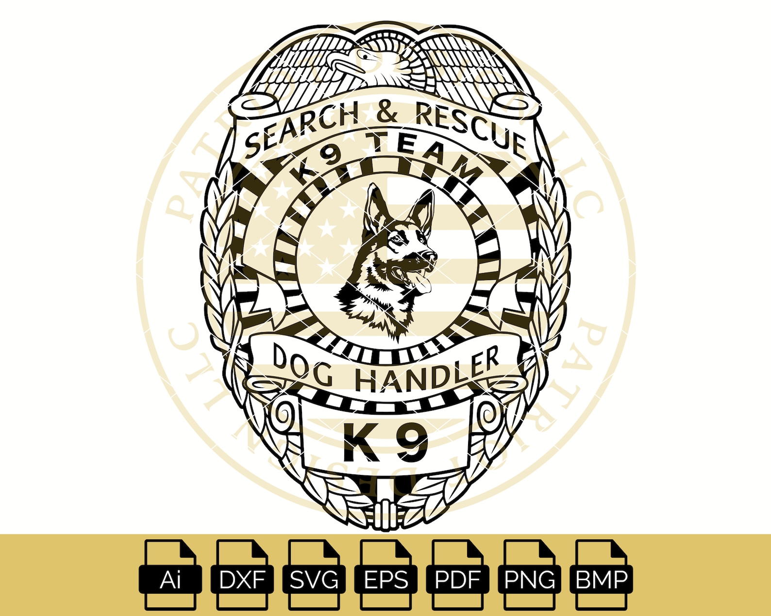 K9 Police Badge K9 Police File Police Badge Vector K9 | Etsy