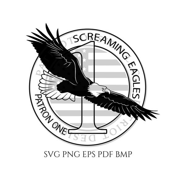 Vp 1 Screaming Eagles Patron One Screaming Eagles Vector Etsy