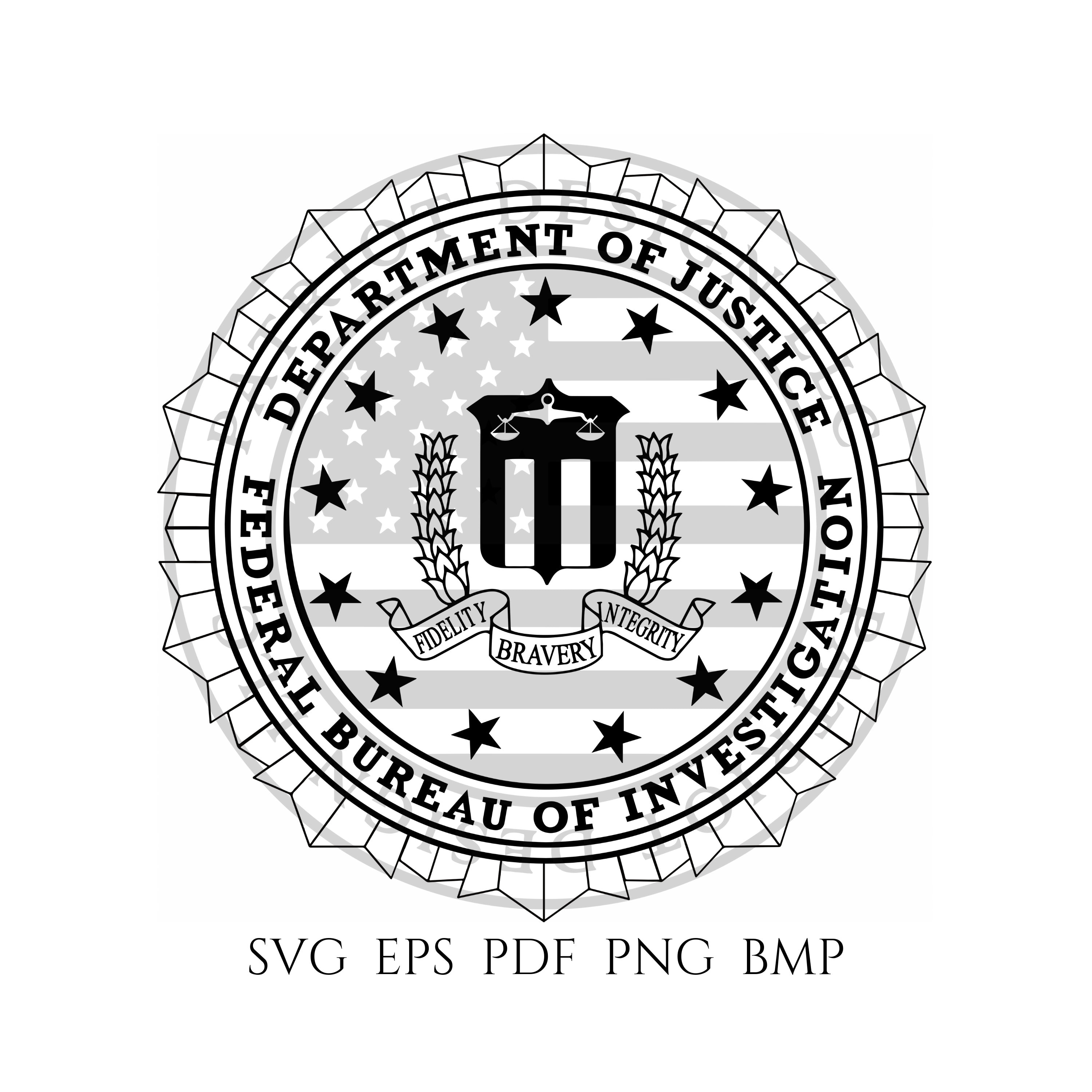 Federal Bureau of Investigation Seal FBI Seal FBI Logo | Etsy