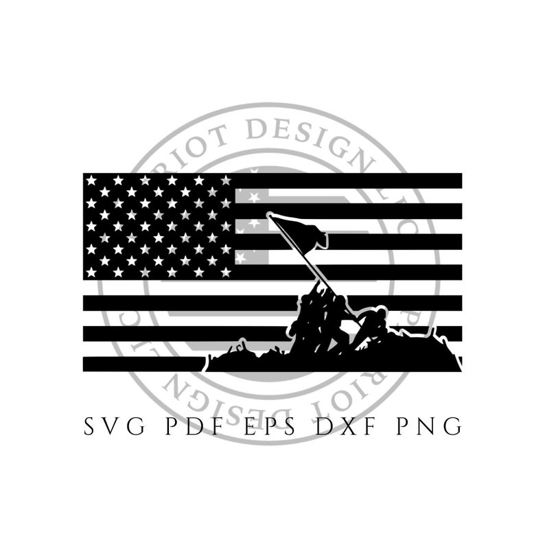 Download Get Here Silhouette American Flag Clip Art Black And White ...