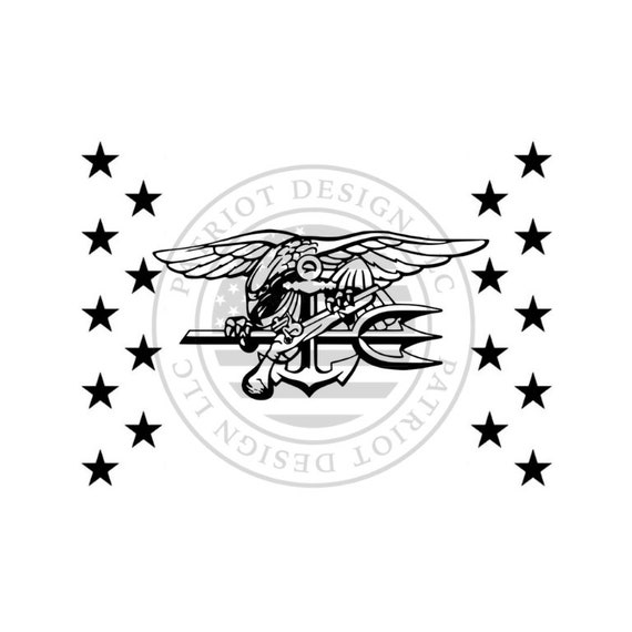 PD048 Navy Seal Trident Seal Emblem Seal Flag Union Etsy