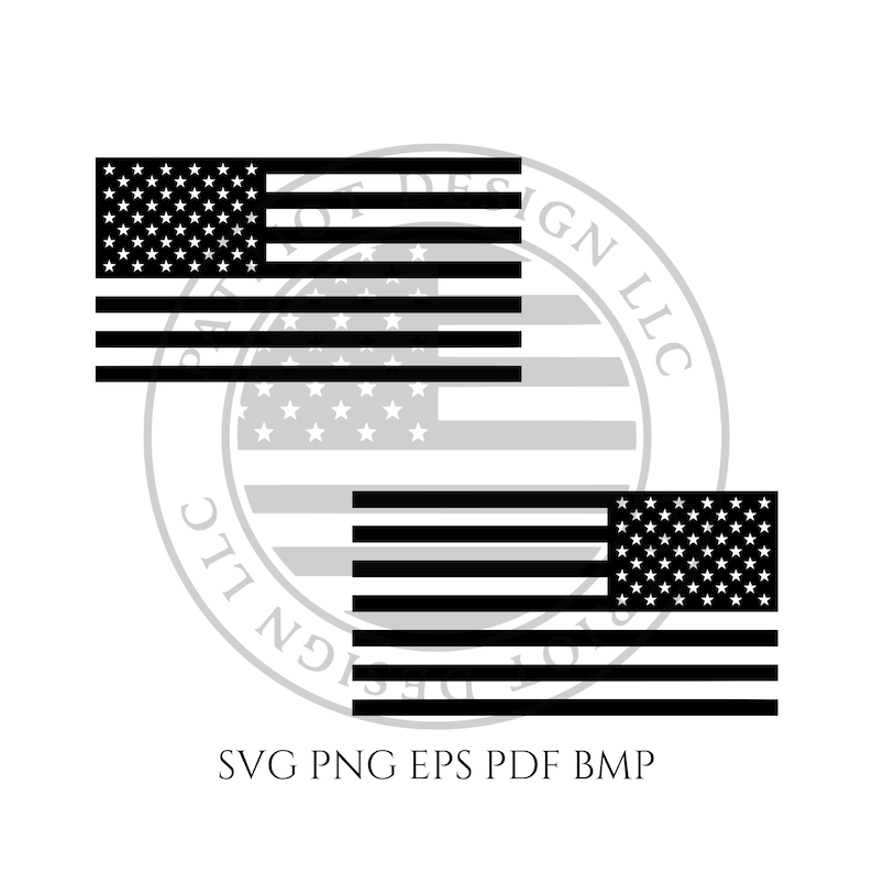 Download Reverse Flag American Flag Subdued Flag Vector Black and ...