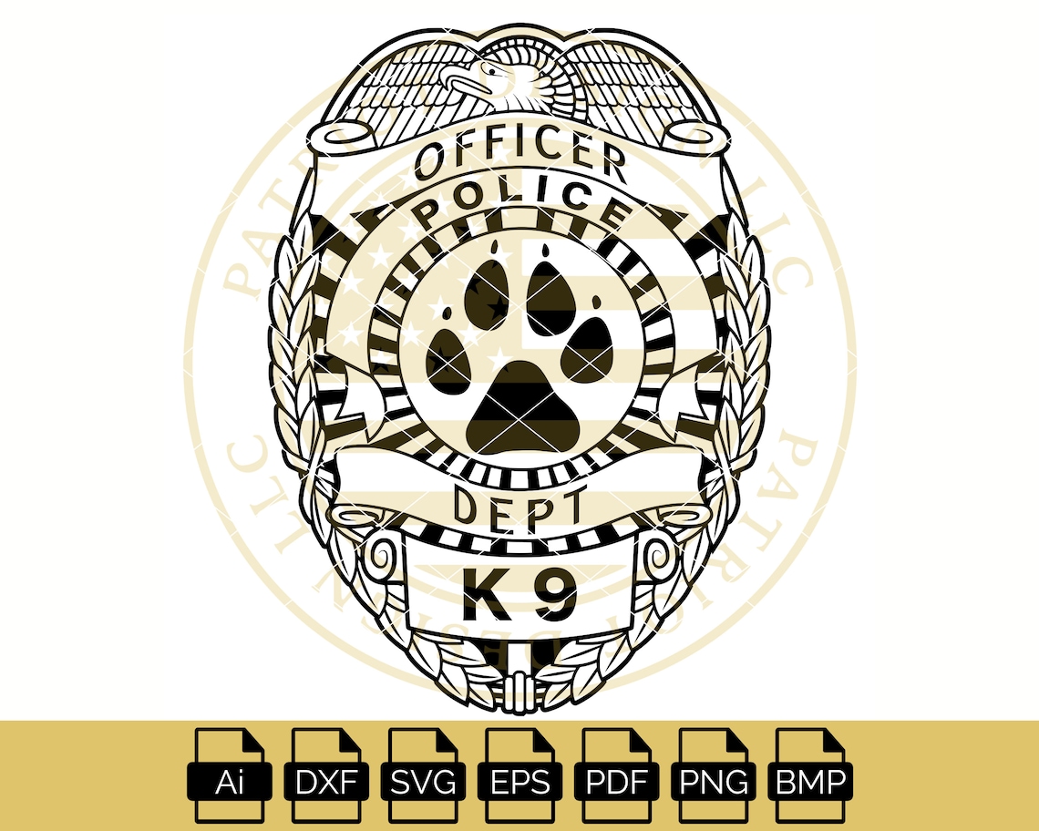 K9 Police Badge K9 Police File Police Badge Vector K9 | Etsy
