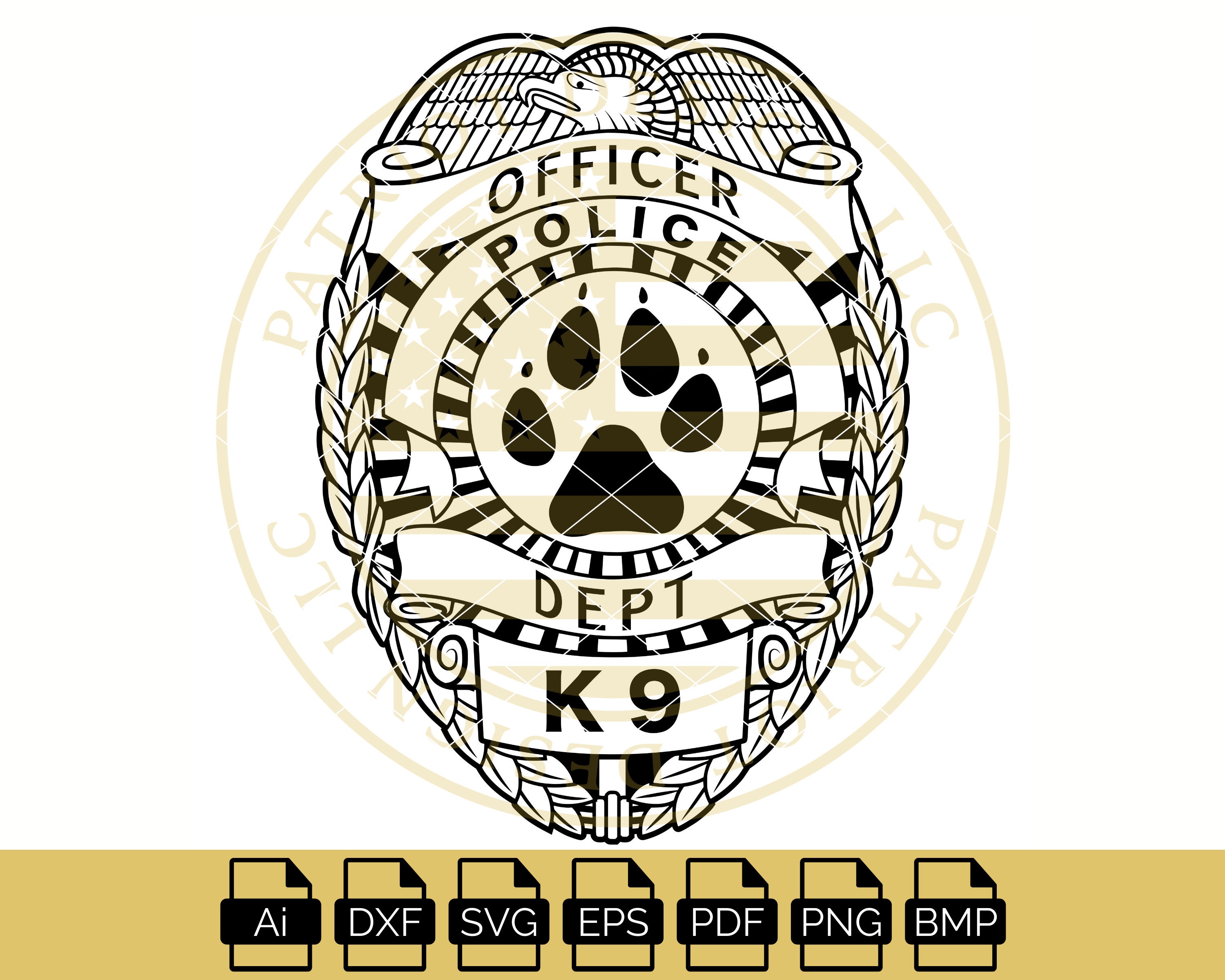 K9 Police Badge K9 Police File Police Badge Vector K9 | Etsy