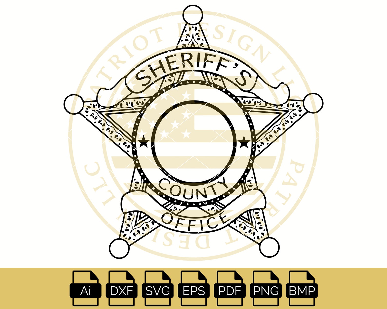 County Sheriff Badge 5 Point Sheriff Badge Sheriff Black Etsy County Sheriff Badge 5 Point Sheriff Badge Sheriff Black Etsy