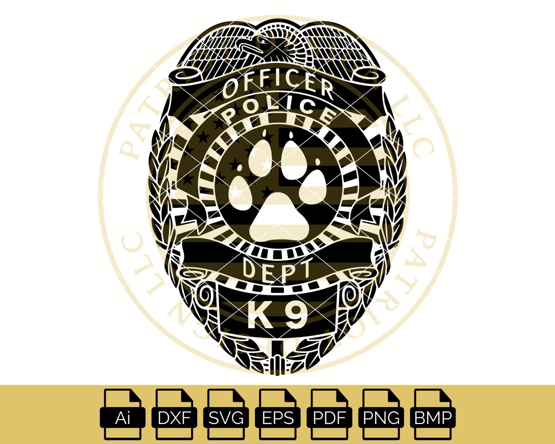 K9 Police Badge K9 Police File Police Badge Vector K9 | Etsy