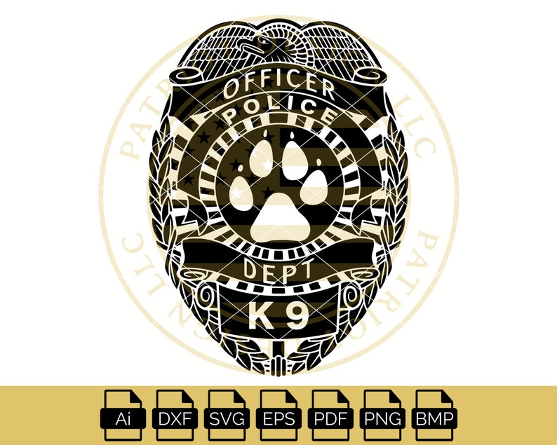 K9 Police Badge K9 Police File Police Badge Vector K9 | Etsy