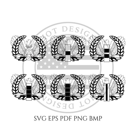 Warrant Officer Eagle Warrant Officer Vectors Warrant Etsy
