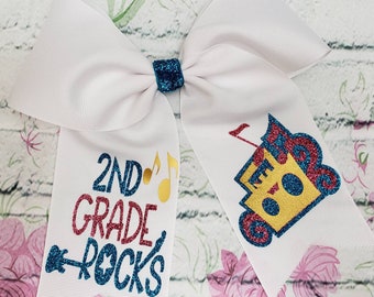 Ready to Rock School Cheer Bow