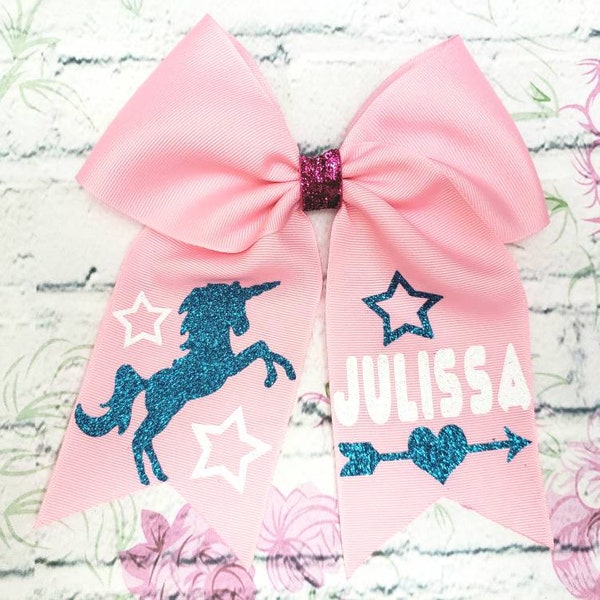 Pretty Unicorn Cheer Bow